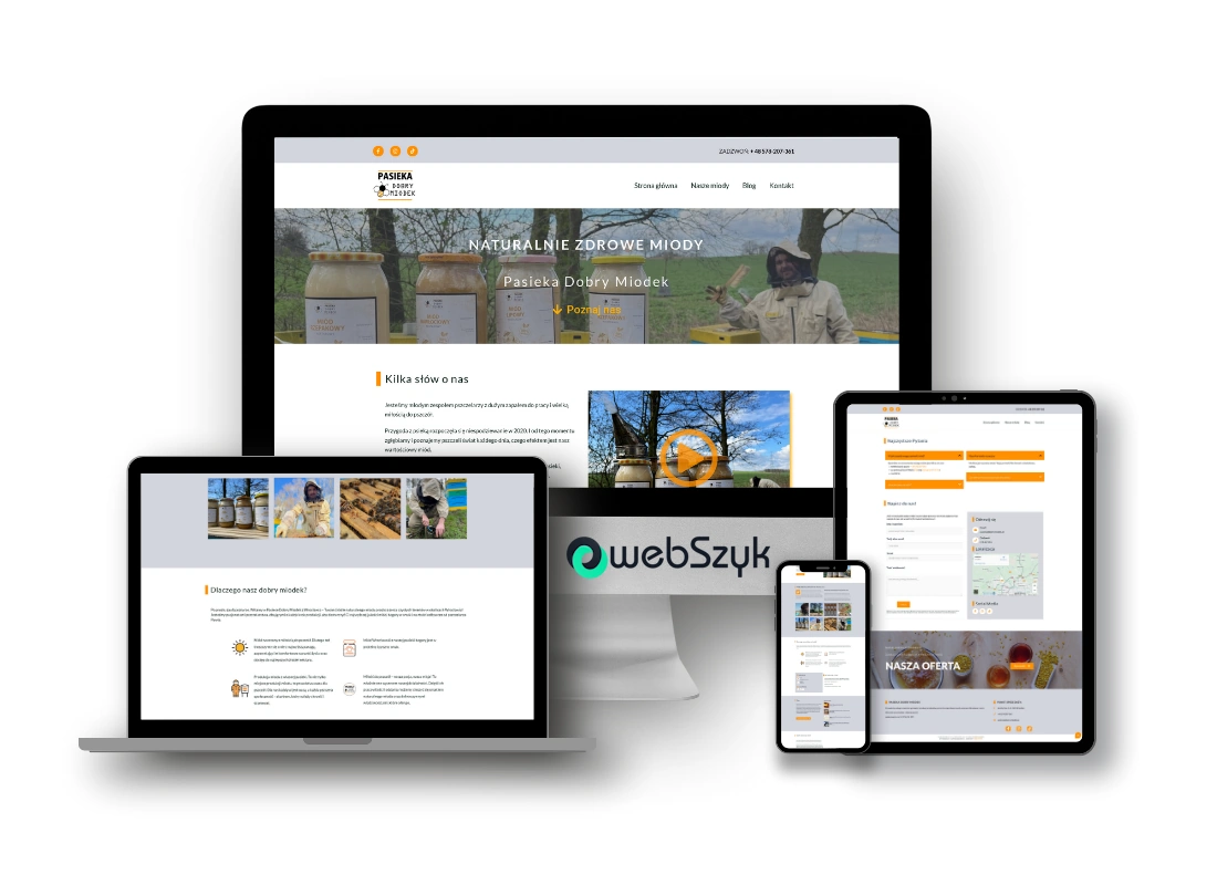 strona internetowa wroclaw case study miodek - strona dla pszczelarza