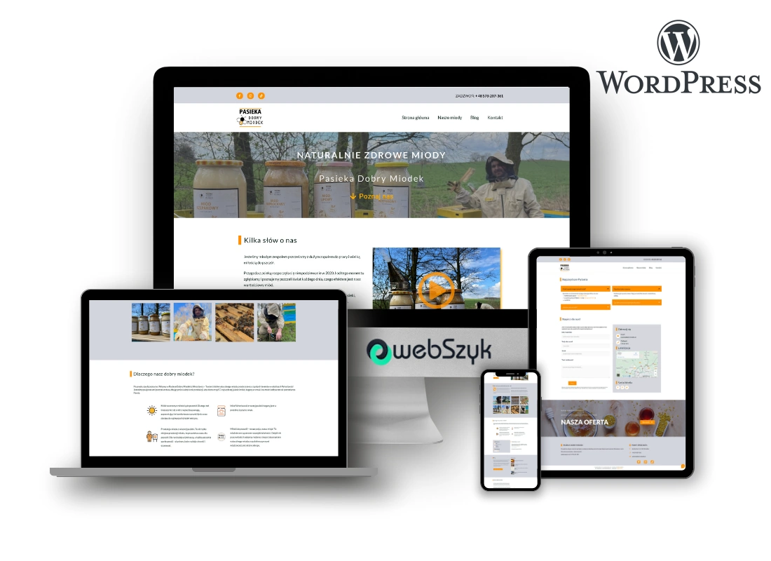 strona internetowa wroclaw case study miodek - strona dla pszczelarza